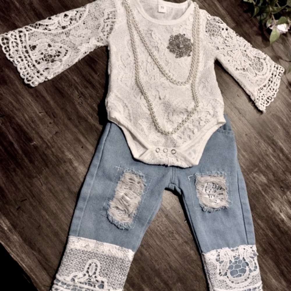 Baby girl Jean outfit